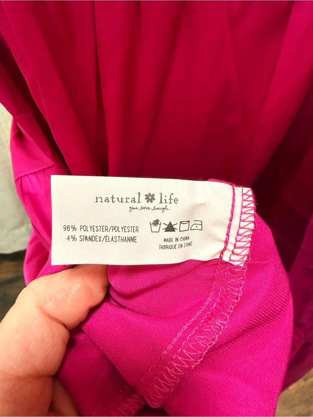 Natural Life Olivia Magenta Smocked Maxi Dress Sz L Boho Chic NWT - Picture 8 of 12